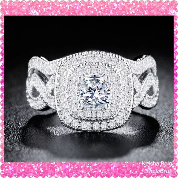 💥FLASH SALE💥FIRM ❤18K White Gold Filled 2Pc❤ - Picture 3 of 5